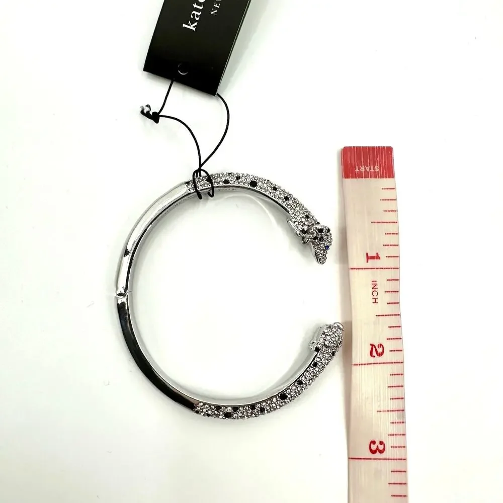 Kate Spade New York  Cubic Zirconia Pave 'Hot Dog' Hinged Cuff Bracelet NWT - Picture 8 of 8